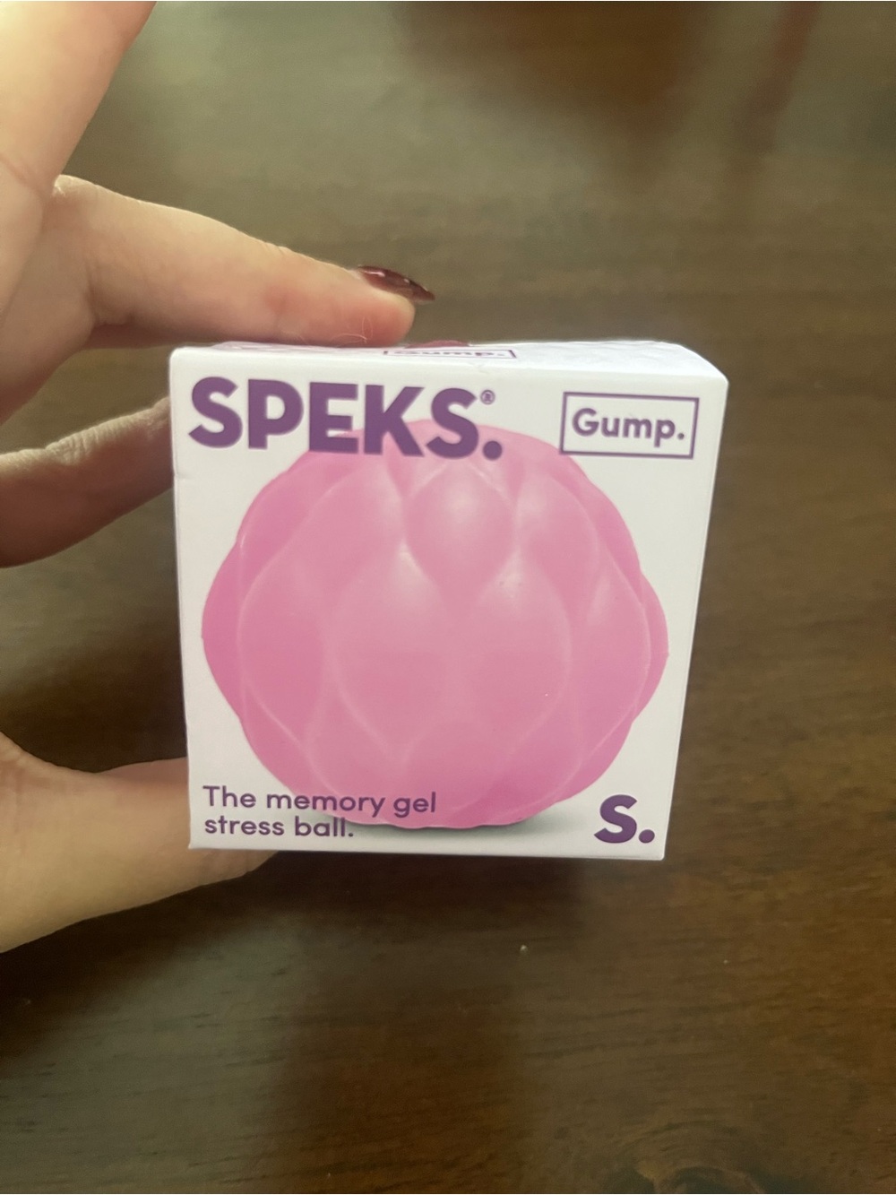 Gump Pink Memory Gel Stress Ball speaks